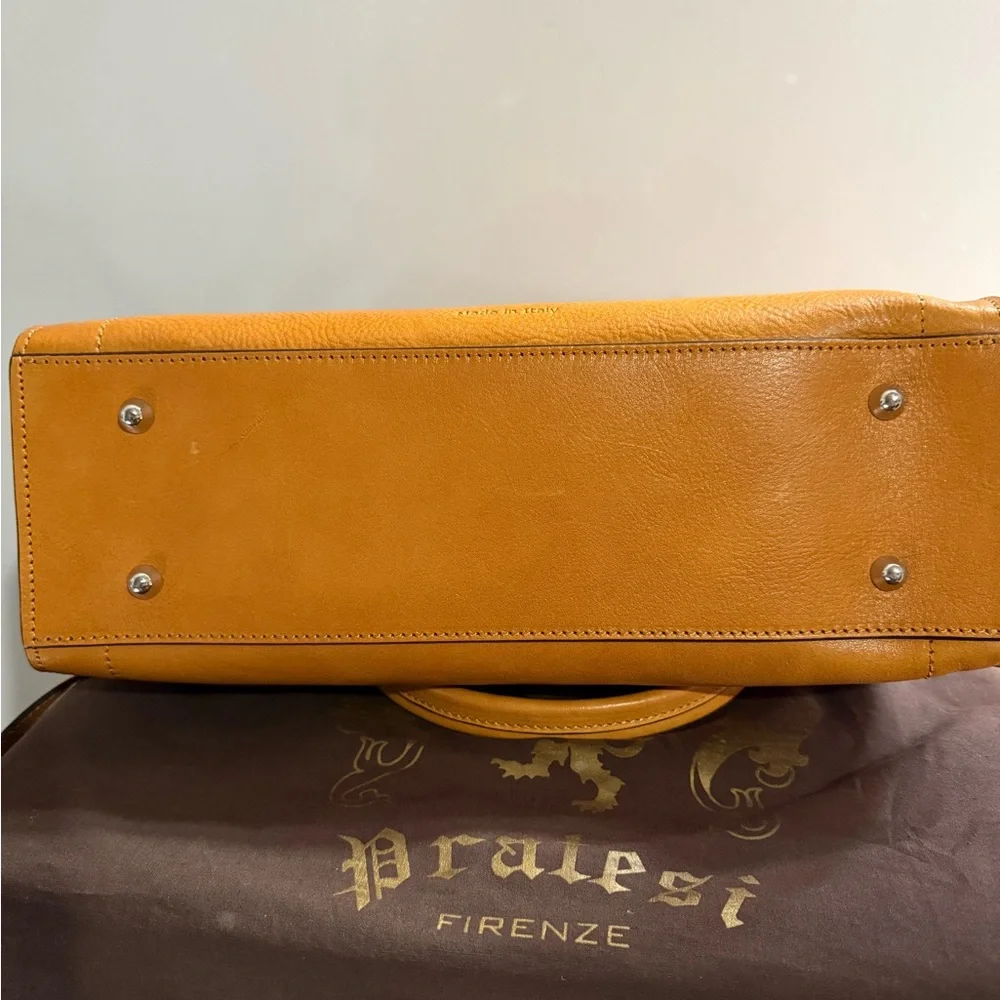 PRATESI Firenze Cognac designer satchel NWT *Final Sale*
